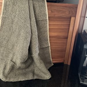 Natural Stripe Check Tea Towel