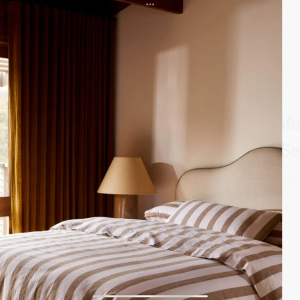 Cafe coloured  Linen and Cotton Sheet Set