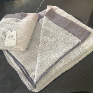 Grey Pink Japanese Towels